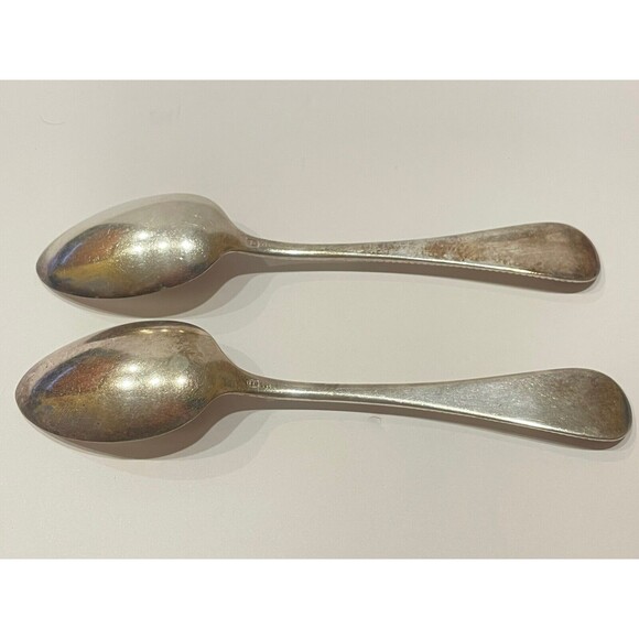 A F Towle (Lunt) "Priscilla" Silver Plated Spoons XXS with Beading Lot Of Two - Picture 4 of 9